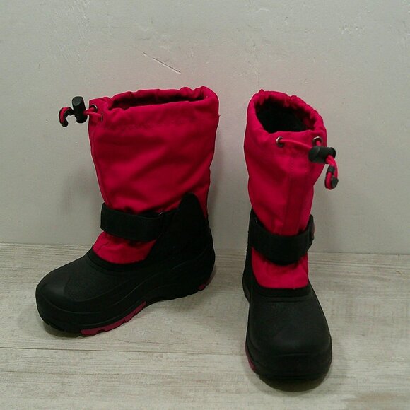 Kamik Fuchsia Black Waterproof Kids' Waterbug  Winter Boot | Snow Boot Size 12 - Picture 1 of 13